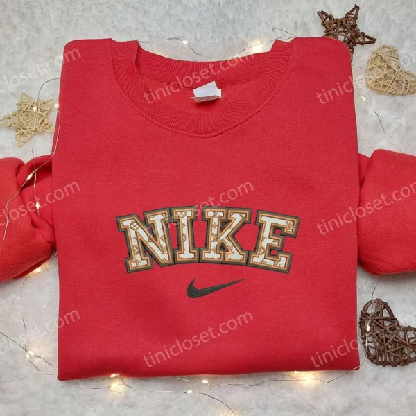 Nike x Louis Vuitton Embroidered Shirt, Custom Nike Embroidered Shirt, Best Gifts for Family