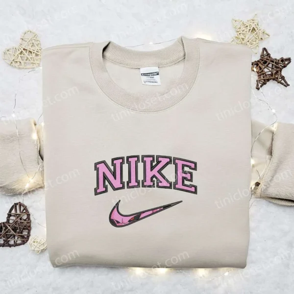 Nike x Majin Buu Embroidered Shirt, Dragon Ball embroidered Hoodie, Nike Anime Embroidered Sweatshirt
