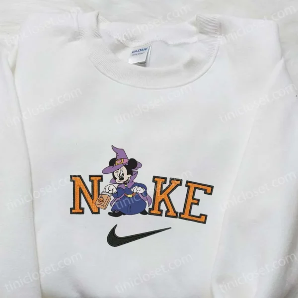 Nike x Minnie Mouse and Bag Halloween Embroidered Sweatshirt, Walt Disney Characters Embroidered Shirt, Best Halloween Gift Ideas