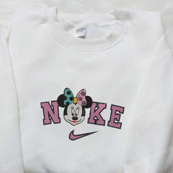 Nike x Minnie Mouse Sally Halloween Embroidered Sweatshirt, Horror Movie Halloween Embroidered Shirt, Best Halloween Gift Ideas