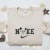 Nike x Minnie Mouse Skeleton Halloween Embroidered Sweatshirt, Halloween Embroidered Shirt, Best Halloween Gift Ideas