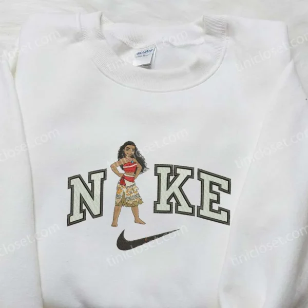 Nike x Moana Embroidered Shirt, Moana Walt Disney Embroidered Shirt, Nike Inspired Embroidered Shirt