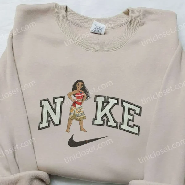 Nike x Moana Embroidered Shirt, Moana Walt Disney Embroidered Shirt, Nike Inspired Embroidered Shirt