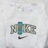 Nike x Monkey Embroidered Shirt, Animal Embroidered Shirt, Nike Inspired Embroidered Shirt