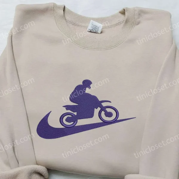 Nike x Motocross Embroidered Shirt, Nike Inspired Embroidered Shirt, Best Gifts for Family