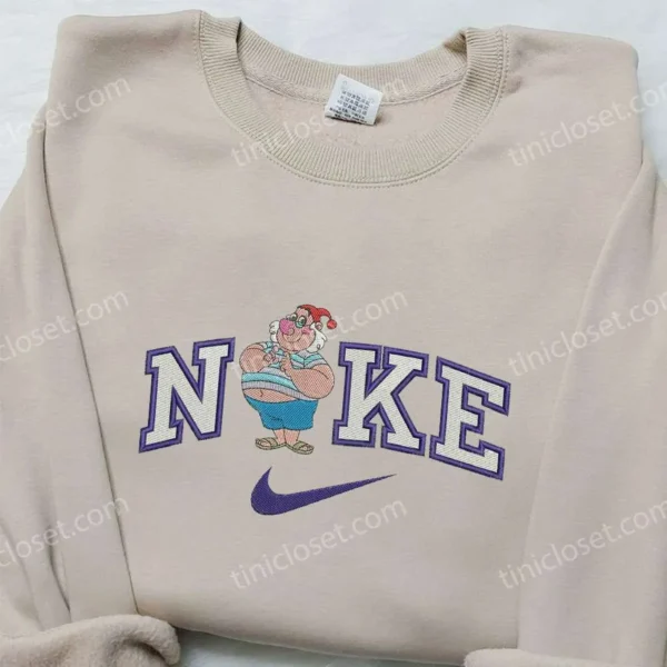 Nike x Mr. Smee Peter Pan Embroidered Shirt, Disney Embroidered Shirt, Nike Inspired Embroidered Shirt