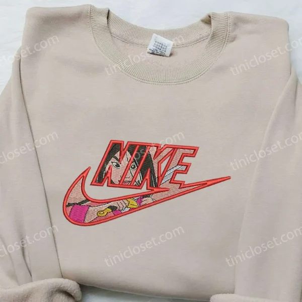 Nike x Mulan Embroidered Shirt, Disney Movie Embroidered Shirt, Nike Inspired Embroidered Shirt