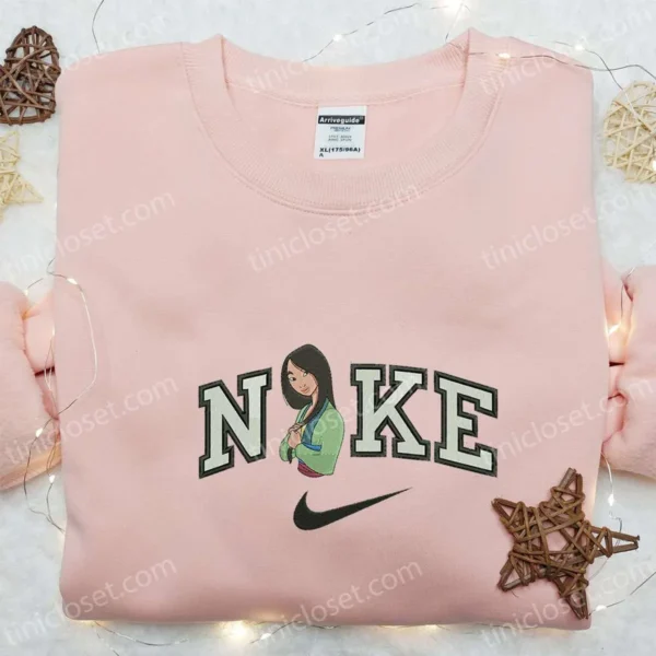 Nike x Mulan Embroidered Sweatshirt, Mulan Disney Embroidered Shirt, Best Gift Ideas