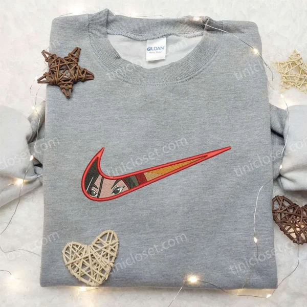 Nike x Mulan Swoosh Embroidered Shirt, Disney Movie Embroidered Shirt, Nike Inspired Embroidered Shirt