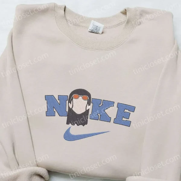 Nike x Nico Robin Anime Embroidered Shirt, One Piece Embroidered T-shirt, Best Gift Ideas for Family
