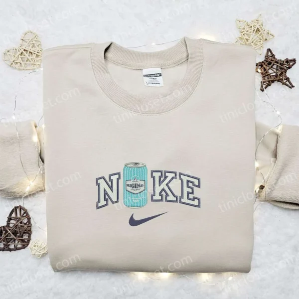 Nike x Original Bottle Embroidered Sweatshirt, Favorite Drink Embroidered Shirt, Best Gift Ideas