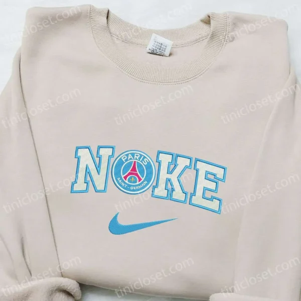 Nike x Paris Embroidered Hoodie, National Flag Embroidered Shirt, Nike Inspired Embroidered T-shirt