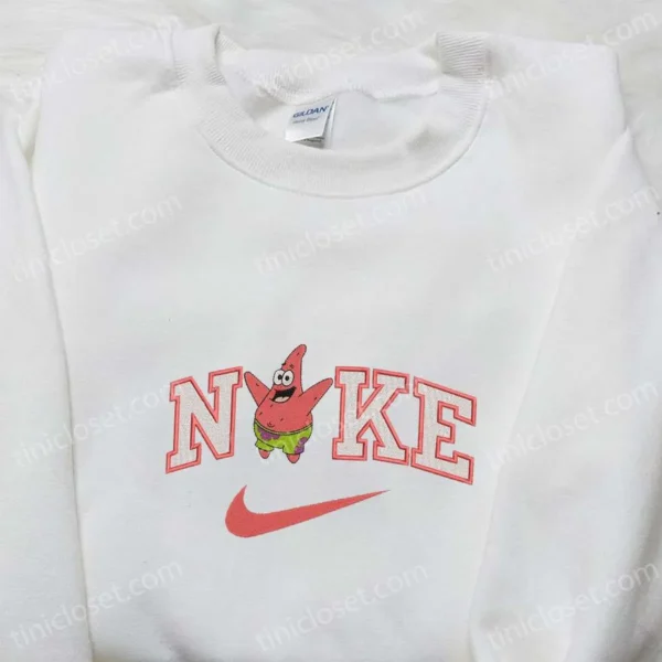 Nike x Patrick Star Embroidered Sweatshirt, SpongeBob SquarePants Disney Embroidered Shirt, Best Gift Ideas