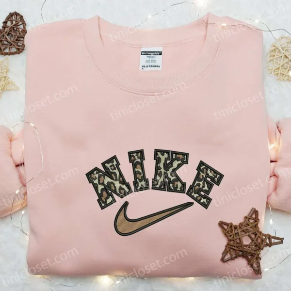 Nike x Pattern Tiger Embroidered Shirt, Nike Inspired Embroidered Hoodie, Best Gifts for Family