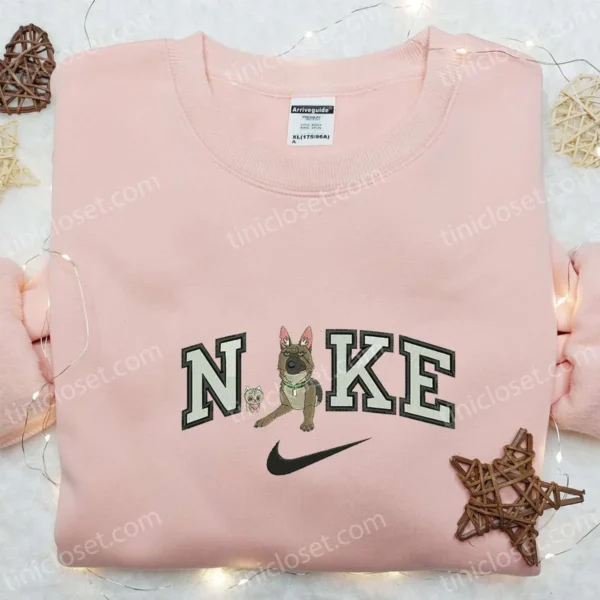 Nike x Pixie and Brutus Embroidered Sweatshirt, Cartoon Embroidered Shirt, Best Gift Ideas