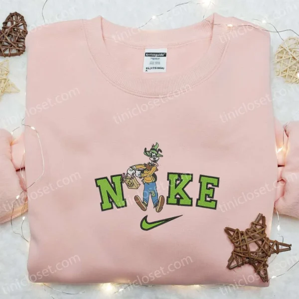Nike x Pluto Dog Halloween Embroidered Shirt, Adorable Halloween Embroidered Shirt, Nike Inspired Embroidered Shirt