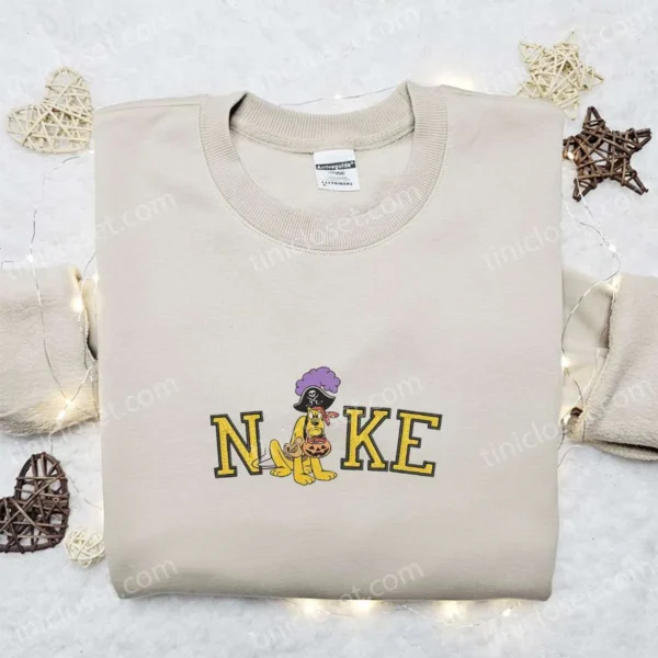 Nike x Pluto Pirate Pumpkin Embroidered Sweatshirt, Walt Disney Characters Embroidered Shirt, Best Halloween Gift Ideas