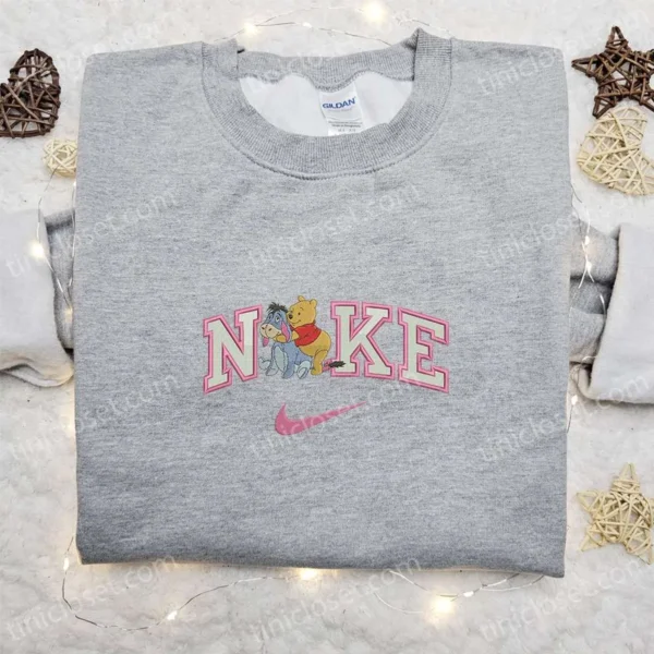 Nike x Pooh and Eeyore Embroidered Sweatshirt, Winnie The Pooh Disney Embroidered Shirt, Best Gift Ideas
