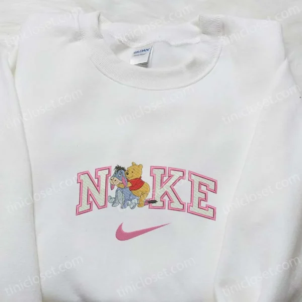 Nike x Pooh and Eeyore Embroidered Sweatshirt, Winnie The Pooh Disney Embroidered Shirt, Best Gift Ideas