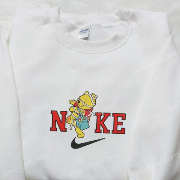 Nike x Pooh Mummy Candy Bag Halloween Embroidered Sweatshirt, Walt Disney Characters Embroidered Shirt, Best Halloween Gift Ideas