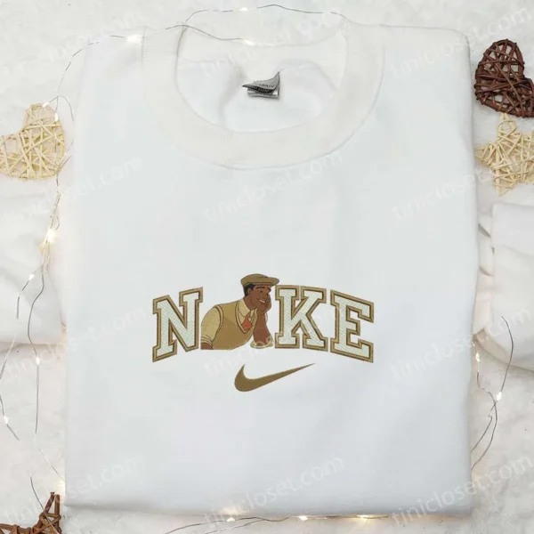 Nike x Prince Naveen Cartoon Embroidered Sweatshirt, Disney Characters Embroidered Shirt, Best Gift Ideas for Family