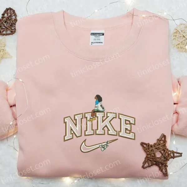 Nike x SZA Celebrity Embroidered Shirt, Custom Nike Embroidered T-shirt, Best Birthday Gift Ideas