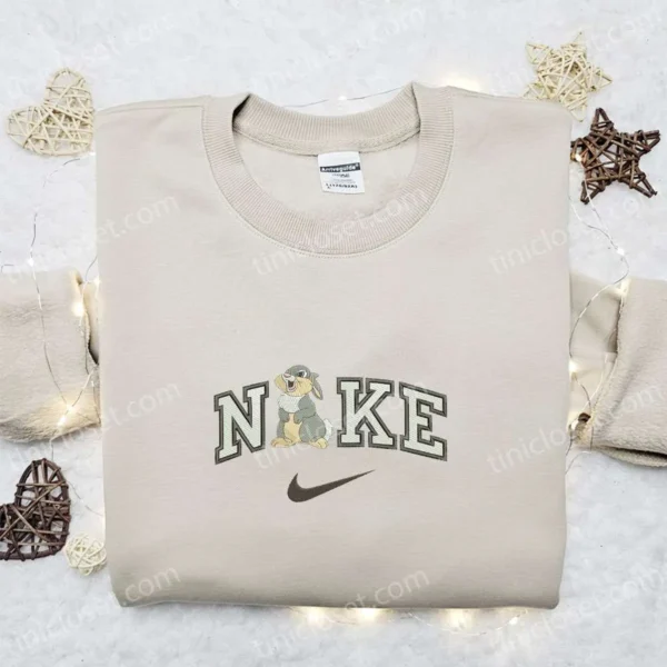 Nike x Thumper Rabbit Embroidered Sweatshirt, Bambi Disney Embroidered Shirt, Best Gift Ideas