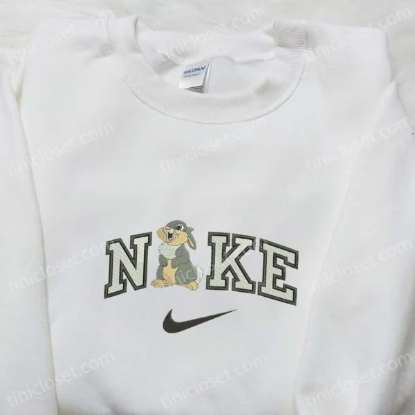 Nike x Thumper Rabbit Embroidered Sweatshirt, Bambi Disney Embroidered Shirt, Best Gift Ideas