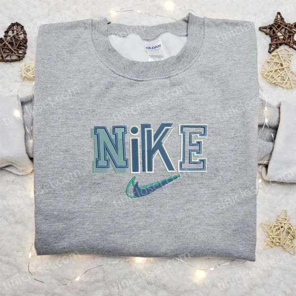 Nike x Typography Embroidered Hoodie, Custom Embroidered Hoodie, Best Gift Ideas for Family