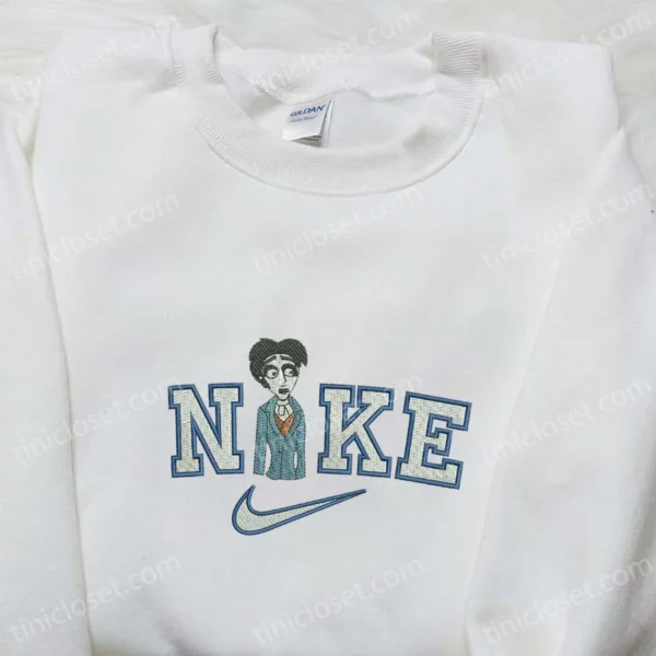 Nike x Victor Van Dort Embroidered Sweatshirt, Corpse Bride Embroidered Shirt, The Best Halloween Gift