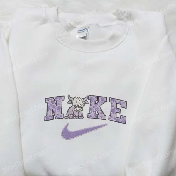 Nike x Violet Cow Embroidered Sweatshirt, Animal Embroidered Shirt, Best Gift Ideas For All Occasions