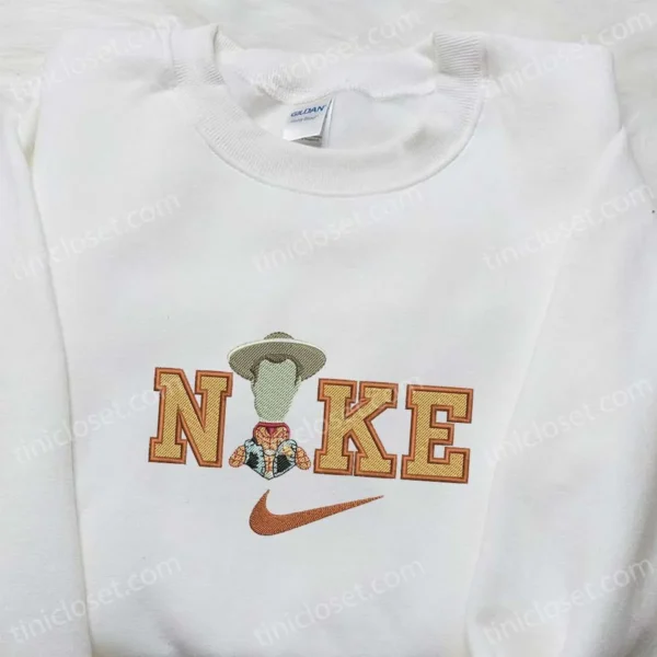 Nike x Woody Cartoon Embroidered Shirt, Disney Characters Embroidered Hoodie, Best Gift Ideas for Family