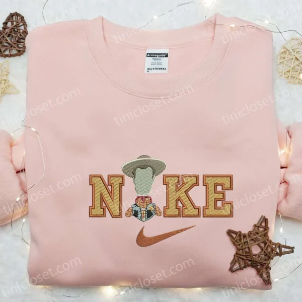 Nike x Woody Cartoon Embroidered Shirt, Disney Characters Embroidered Hoodie, Best Gift Ideas for Family
