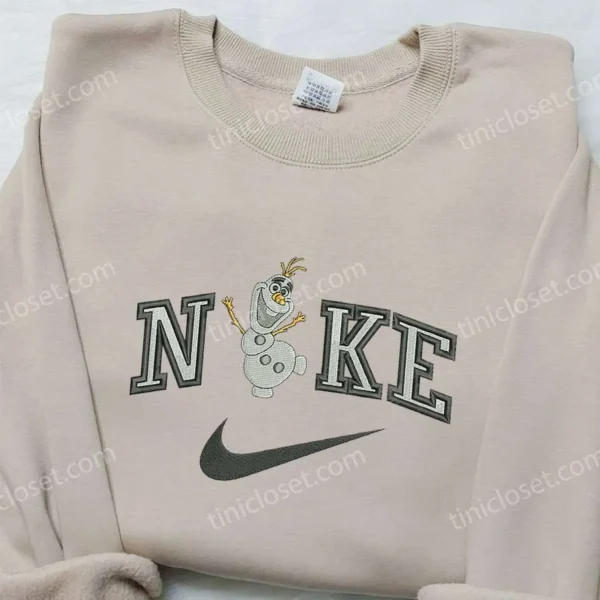 Olaf x Nike Embroidered Sweatshirt, Frozen Disney Embroidered Shirt, Nike Inspired Embroidered Shirt
