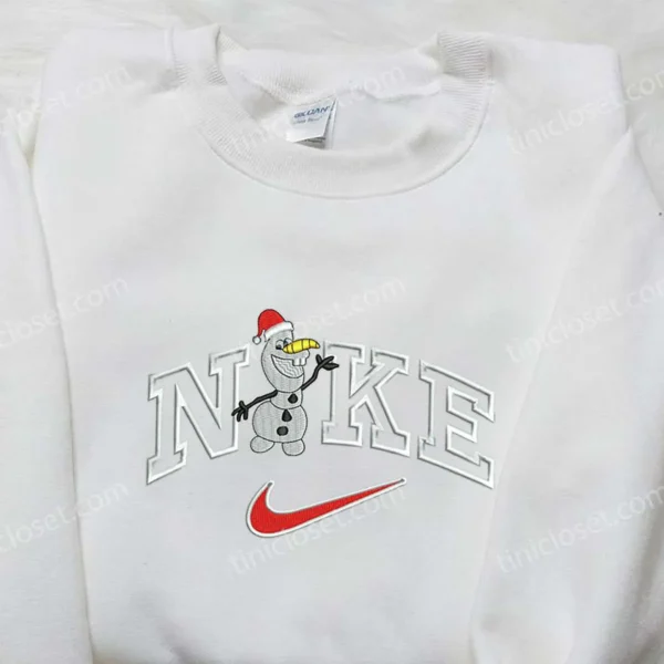 Olaf x Nike Embroidered Sweatshirt, Nike Inspired Embroidered Shirt, Best Christmas Gift Ideas