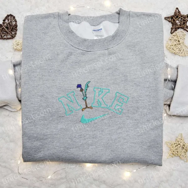 Ostrich x Nike Cartoon Embroidered Sweatshirt, Disney Characters Embroidered Shirt, Best Gift Ideas for Family