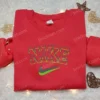 Outline Nike Embroidered Shirt, Nike Inspired Embroidered Hoodie, Custom Nike Embroidered T-shirt