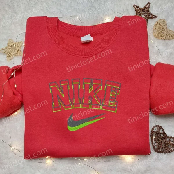 Outline Nike Embroidered Shirt, Nike Inspired Embroidered Shirt, Best Christmas Gift Ideas