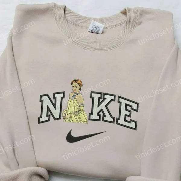 Padm?Amidala x Nike Embroidered Sweatshirt, Star Wars Cartoon Embroidered Shirt, Nike Inspired Embroidered Shirt