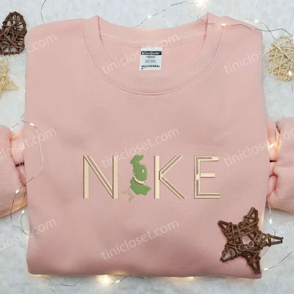 Pakistan x Nike Embroidered Sweatshirt, Nike Inspired Embroidered Shirt, National Day Gifts Ideas