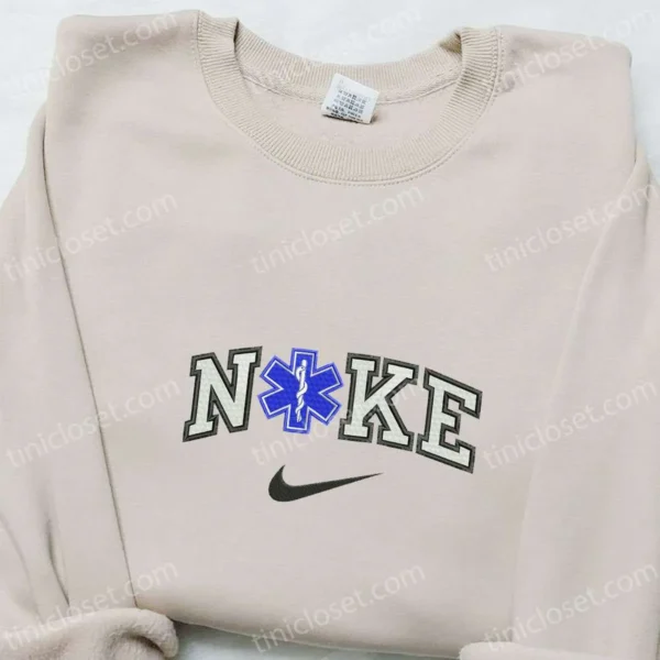 Paramedic Logo x Nike Embroidered Shirt, Nike Inspired Embroidered Sweatshirt, Best Gift Ideas