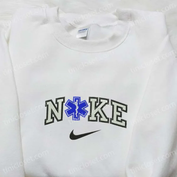 Paramedic Logo x Nike Embroidered Shirt, Nike Inspired Embroidered Sweatshirt, Best Gift Ideas