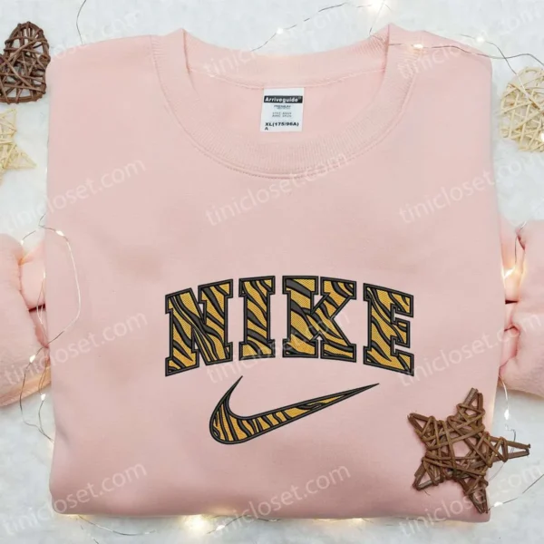 Pattern Tigger x Nike Embroidered Sweatshirt, Nike Inspired Embroidered Hoodie, Best Birthday Gift Ideas
