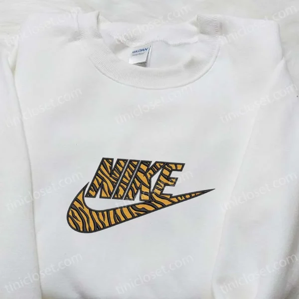 Pattern Tigger x Nike Embroidered Sweatshirt, Nike Inspired Embroidered Hoodie, Best Gifts for Family