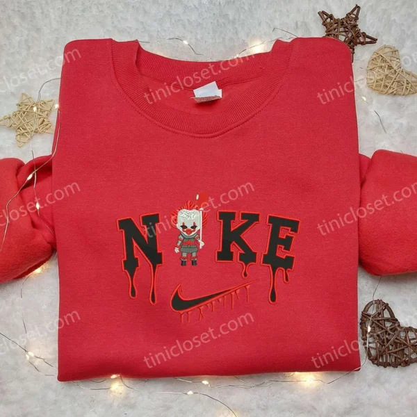 Pennywise x Nike Embroidered Sweatshirt, It Movie Embroidered Sweatshirt, Best Halloween Gift Ideas