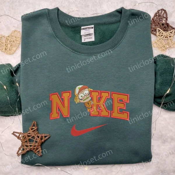 Perchita x Nike Embroidered Shirt, Cartoon Embroidered Hoodie, Nike Inspired Embroidered Sweatshirt