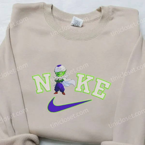 Piccolo x Nike Embroidered Hoodie, Dragon Ball Embroidered Shirt, Nike Inspired Embroidered Shirt