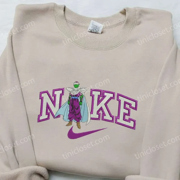 Piccolo x Nike Embroidered Sweatshirt, Dragon Ball Embroidered Shirt, Nike Inspired Embroidered Shirt