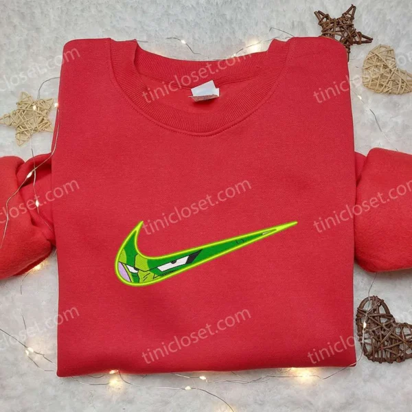 Piccolo x Nike Swoosh Embroidered Sweatshirt, Dragon Ball Embroidered Shirt, Nike Inspired Embroidered Shirt