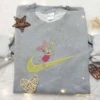 Piglet x Nike Embroidered Sweatshirt, Winnie the Pooh Disney Embroidered Sweatshirt, Nike Inspired Embroidered Shirt
